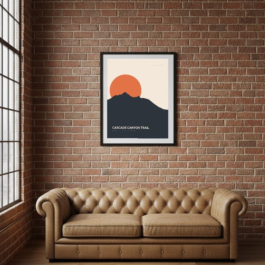Cascade Canyon print in a room