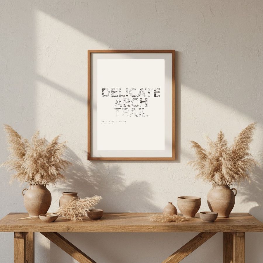 Delicate Arch print in a room