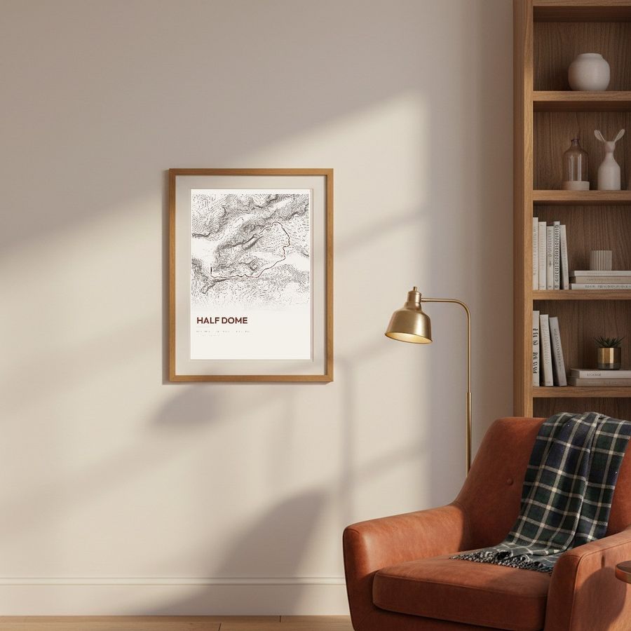 Half Dome print in a room
