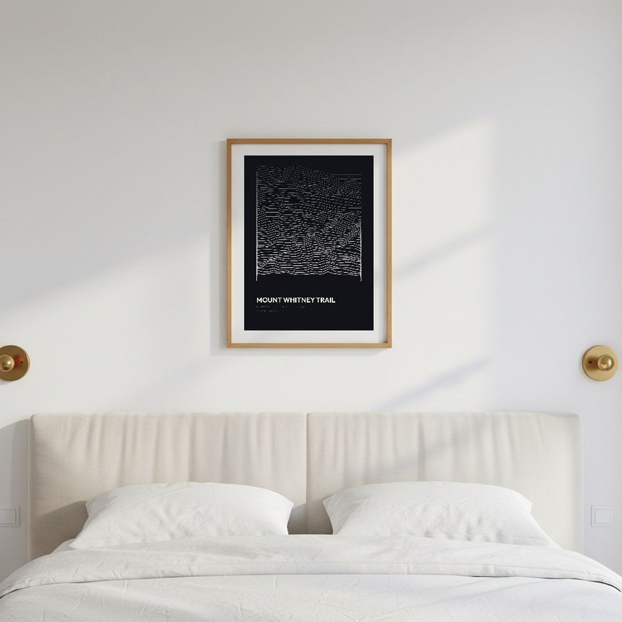 Mount Whitney print in a room
