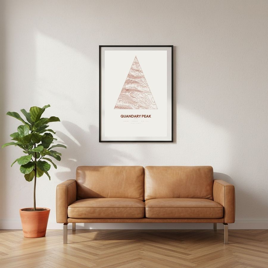 Quandary Peak print in a room