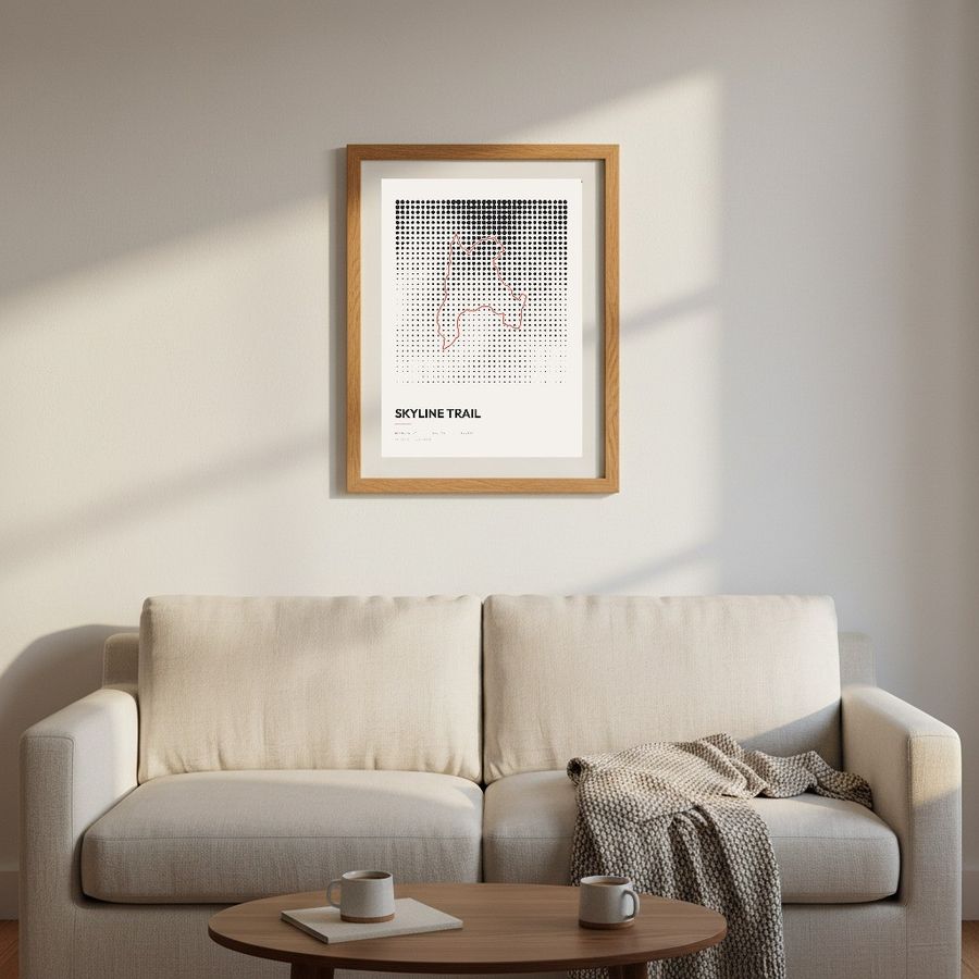 Skyline Trail print in a room