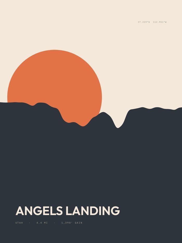 Angels Landing Horizon print