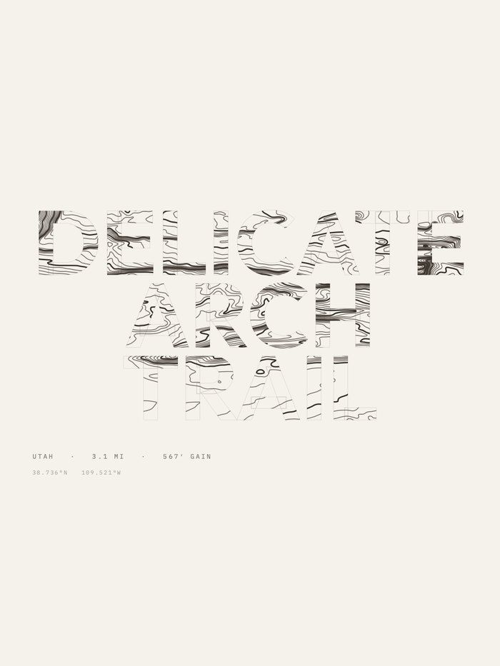 Delicate Arch Type Fill print