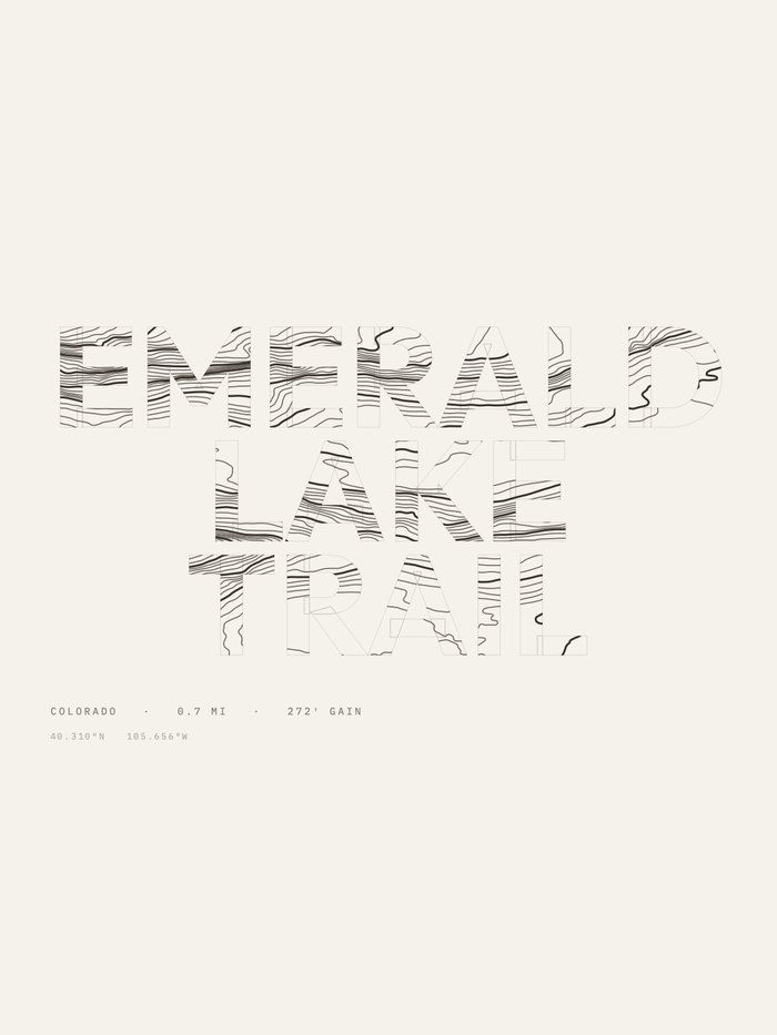 Emerald Lake Type Fill print