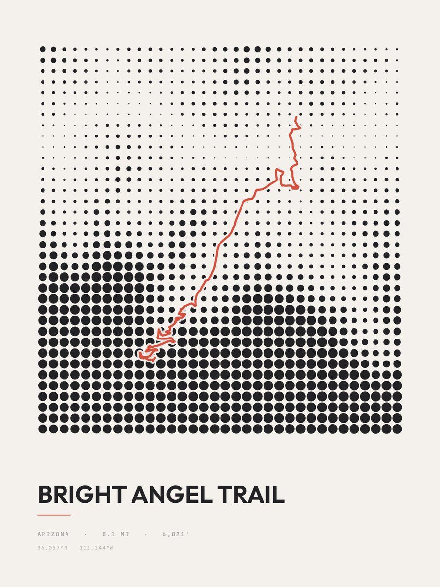 Bright Angel Trail Dot Grid print