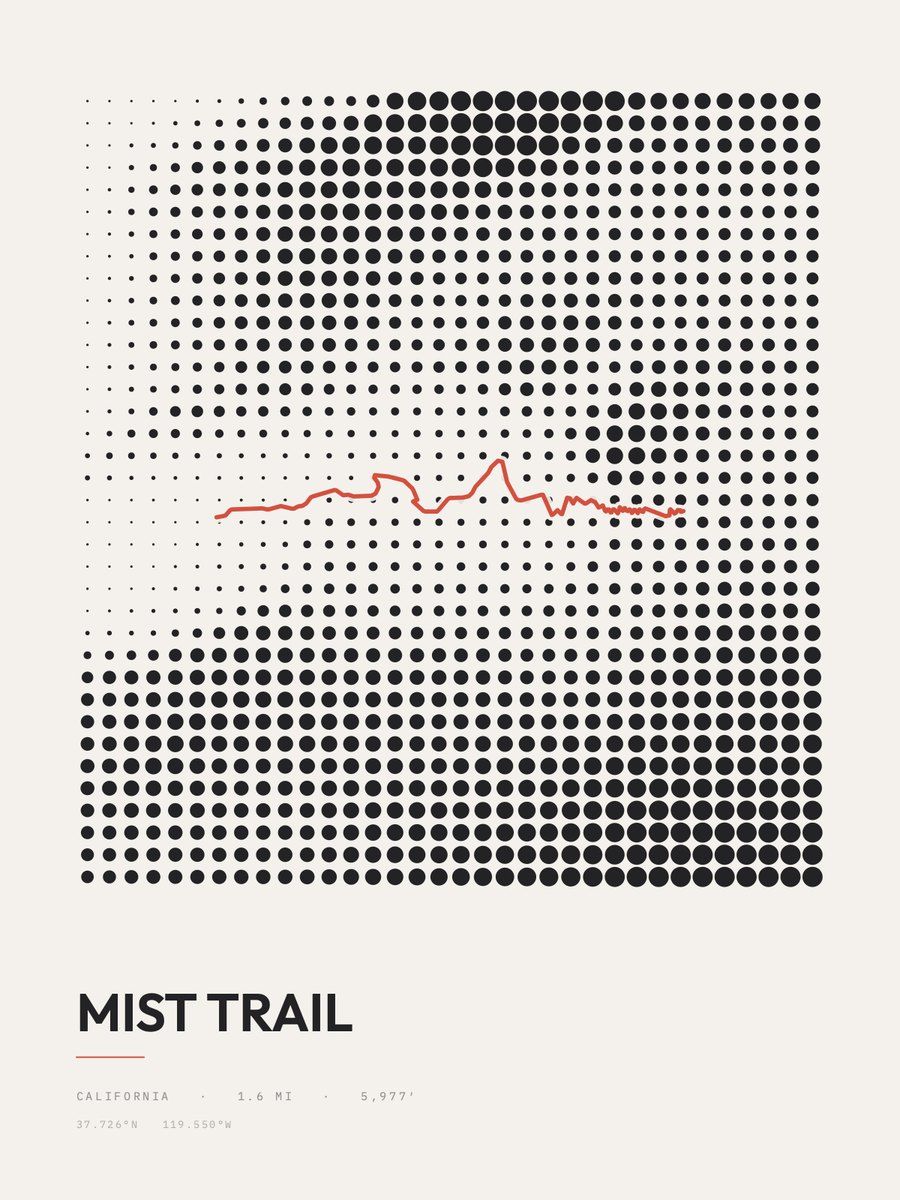 Mist Trail Dot Grid print