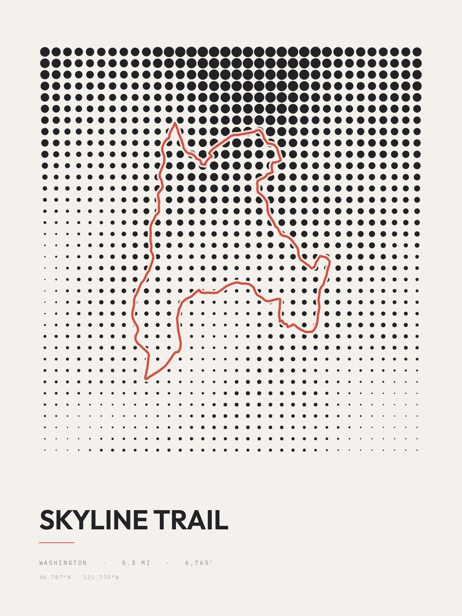 Skyline Trail Dot Grid print