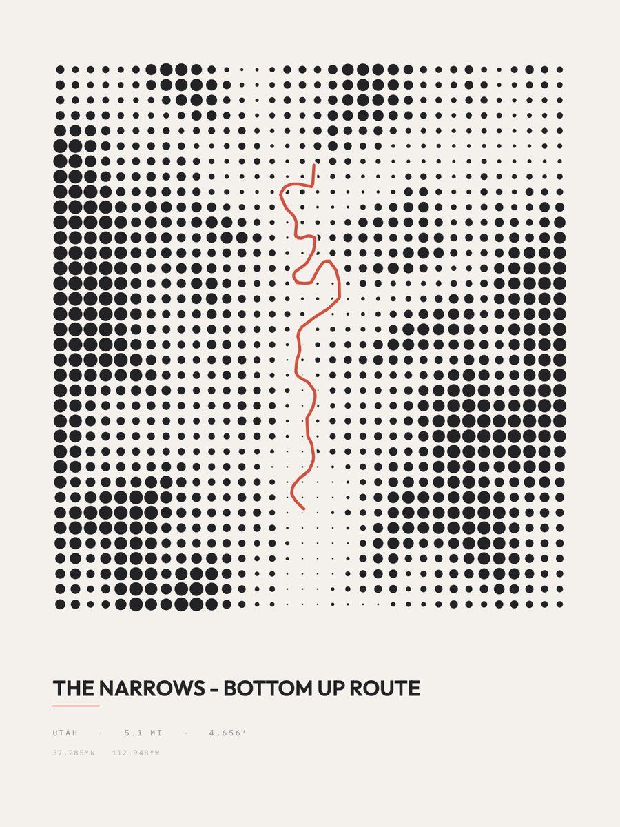 The Narrows Dot Grid print