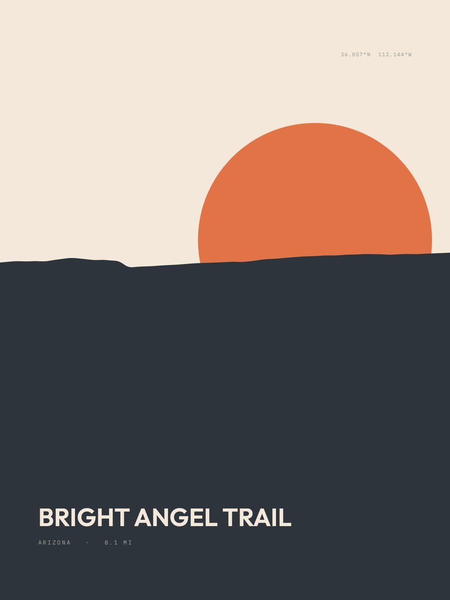 Bright Angel Trail Horizon print