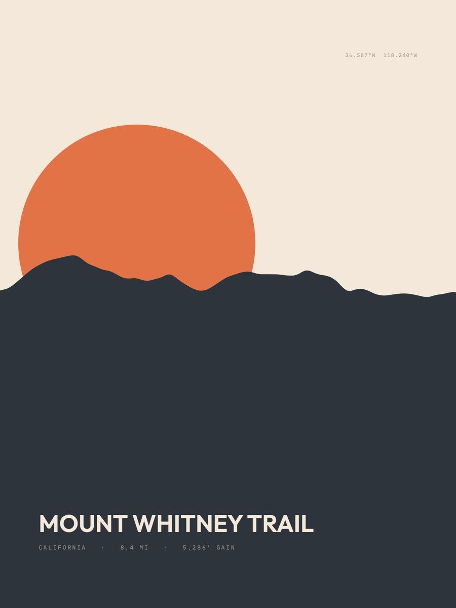 Mount Whitney Horizon print