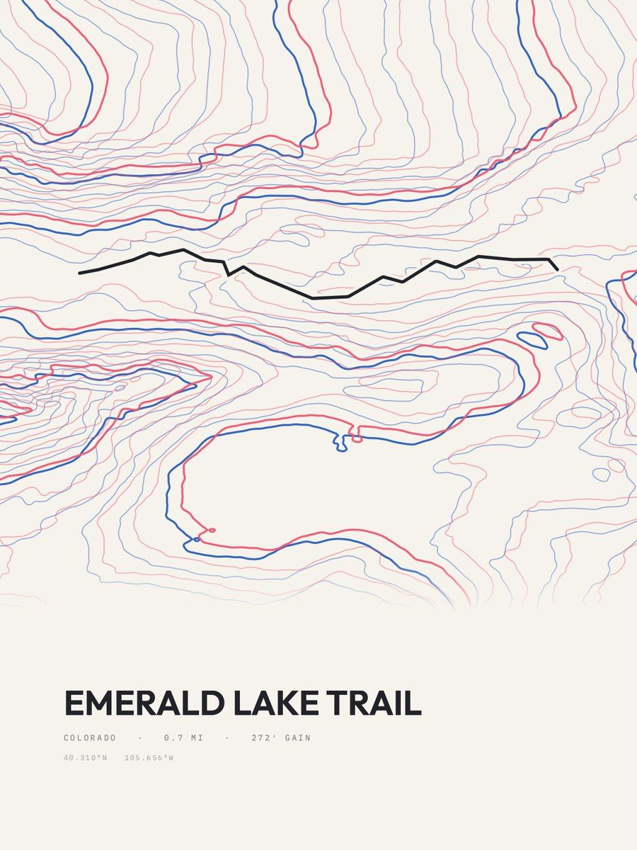 Emerald Lake Risograph print