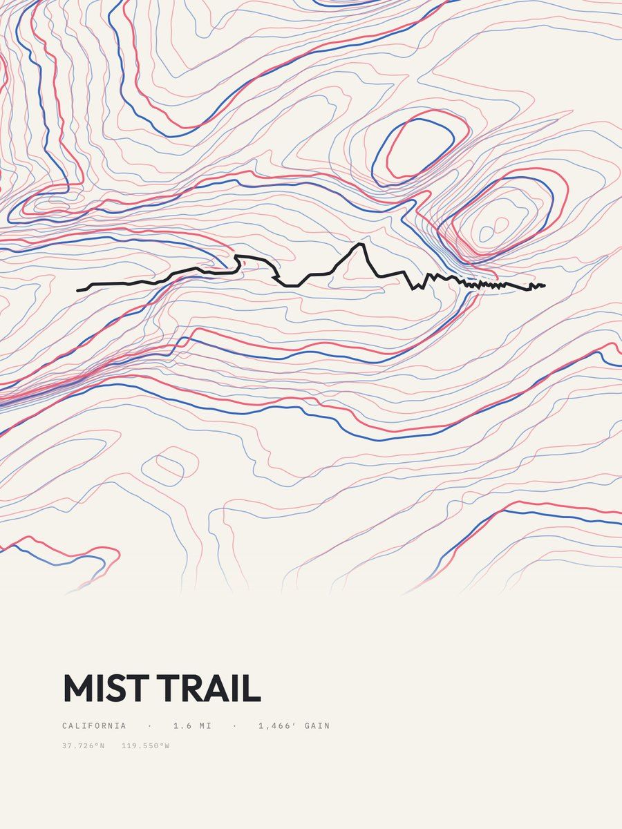 Mist Trail Risograph print
