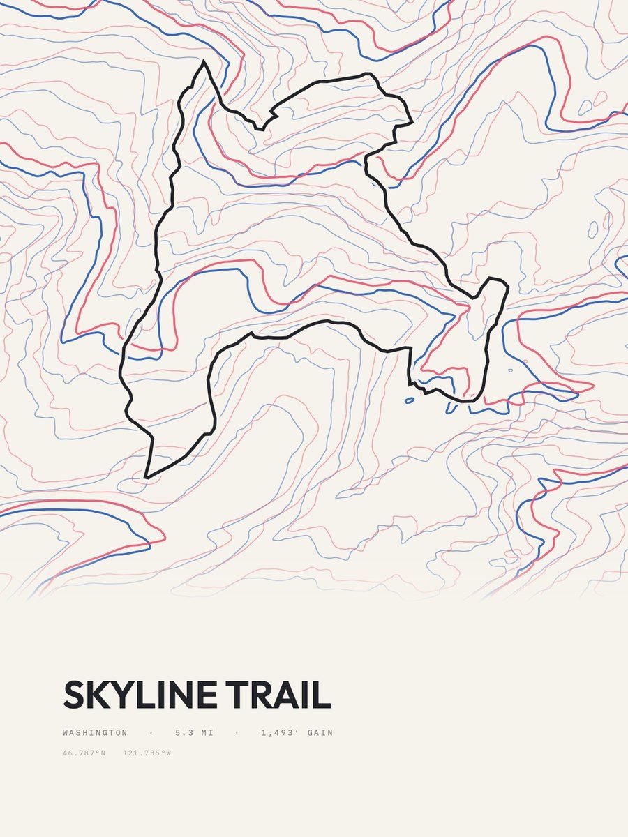 Skyline Trail Risograph print