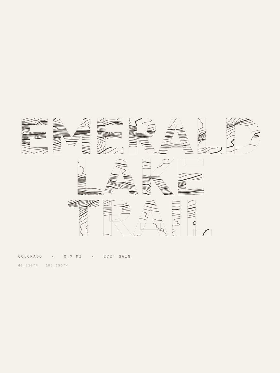 Emerald Lake Type Fill print
