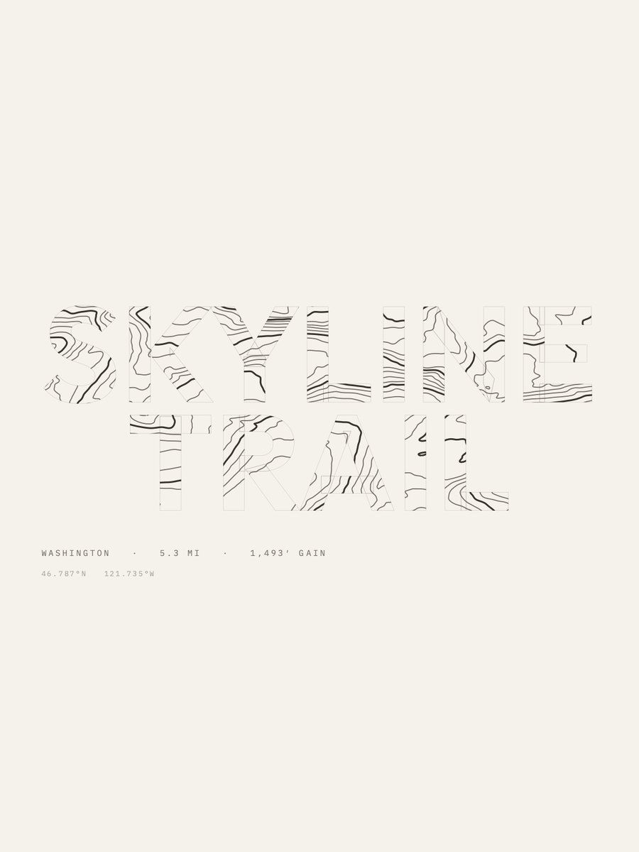 Skyline Trail Type Fill print