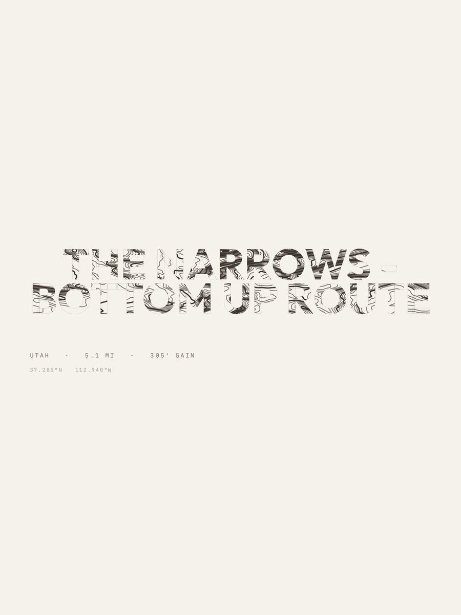 The Narrows Type Fill print